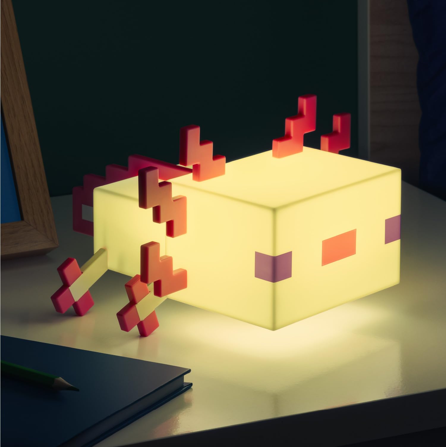 Paladone Minecraft Axolotl Light, Five Color Modes, Officially